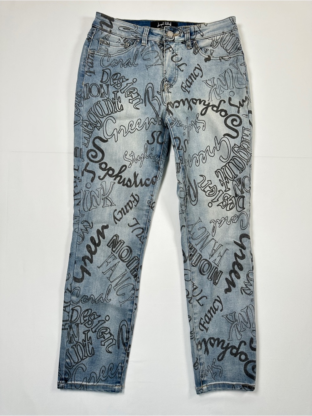 Joseph Ribkoff Graphic Print Crop Denim Jeans 10